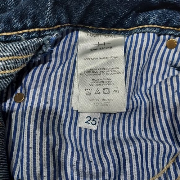 Jeans Habitual Capri Distressed Boyfriend Size 25 Beachcore Summertime 100Cotton - Picture 13 of 13